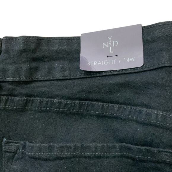 NYDJ Marilyn Jeans Womens 14 Straight Leg Stretch Dark Wash Streetwear Denim NWT - Picture 8 of 12